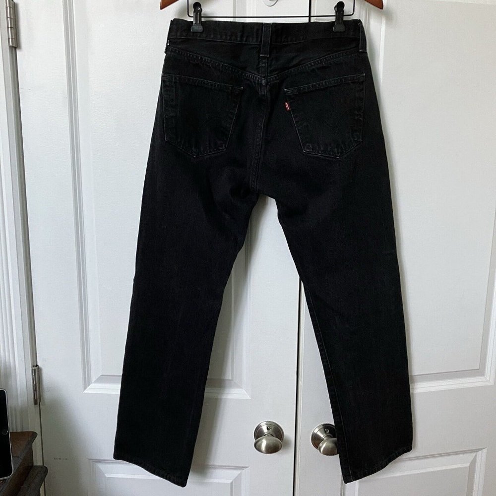 Vintage Levi’s 501 Black Straight Leg Button Fly Jeans 30" Made in Mexico